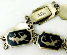 Vintage Sterling Siam Bracelet