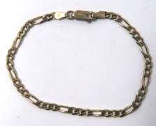 Italian Sterling Silver Figaro Necklace and Bracelet