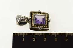 Sterling Silver Princess Amethyst Fili Menegatti Statement Pendant