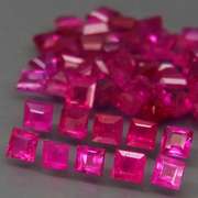 Premium 4.45ct 55 piece princess cut Ruby set
