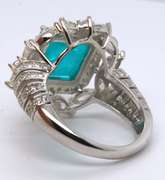 Sterling Silver Emerald Style Cubic Zirconia Ring