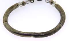 Sterling Silver Bracelet with Crystal Charm