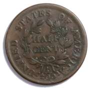 1804 Crossed 4 Bust Half Cent