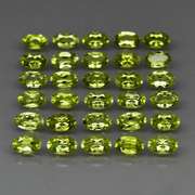 Dazzling 7.47ct untreated lime green Peridot set