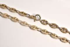 Long, Heavy Sterling Link Necklace