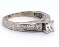 Incredible White Gold Princess Cut Diamond Wedding Set