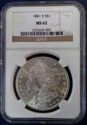 1881-S Morgan Silver Dollar NGC MS62