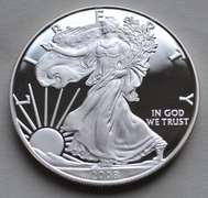 2008 W Proof Silver Eagle With Box & Paper