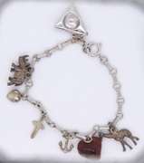 Vintage Sterling Silver Charm Bracelet