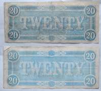 2 $ 20 Feb 17 1864 Series CSA Notes. T-67.