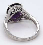 Sterling Silver Signed Amethyst Ring