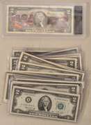 Collection Of 32 $ 2 US Notes Mainly AU and Unc