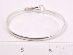 Hook Clasp Bracelet in Sterling Silver