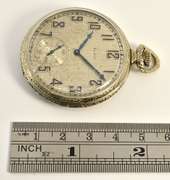 Proper Elgin White Gold Filled Pocket Watch