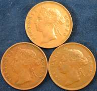 Rare 1870-1890s Straits Settlement One Cent Lot