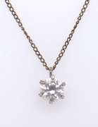 Sterling Silver CZ Pendant on Chain Necklace