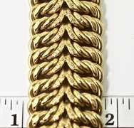 Bold and Wide Textured 18K Bracelet