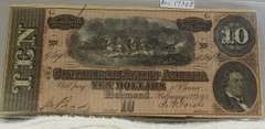 Confederate: 1864  $10 Richmond, circ, signed & numbered