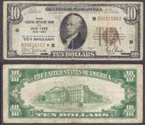 $10 1929 NY FRBN Brown Seal Star