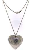 Vintage Sterling Silver Heart Pendant on Chain
