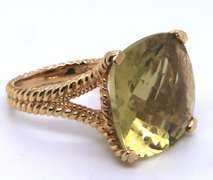 Sterling Silver Lemon Gemstone Ring