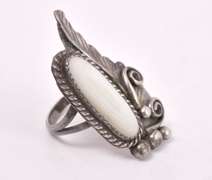 Wonderful White Stone Ring in Sterling Silver