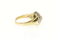 14K Yellow Gold 0.47 Ctw Classic Diamond Cluster Statement Ring