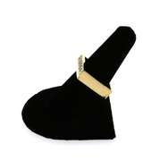 Massive 14k Gold Square Ring with Channel Set Diamonds