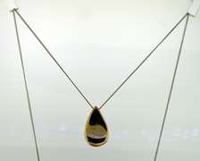 Sterling Silver Espo Sig Solid Teardrop Pendant With Chain