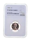 PF68 RD CAM 1953 Lincoln Wheat Cent - Graded NGC