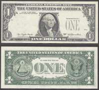 $1 1977 FRN Missing Overprint About Uncirculated