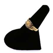 Intercrossing Channel Set Diamond Ring with 14k Gold