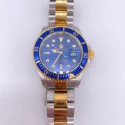 Men's Stainless Steel Diver Watch with Day Date