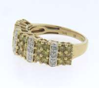 Charming Yellow and White Diamond Band in Yellow Gold