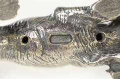 Sterling Silver 3D Beagle Basset Hound Hunting Dog Figurine