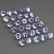Heavy flashing 5.39ct diamond cut Tanzanite set