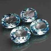 Large 18.71ct vivid sky blue Topaz set