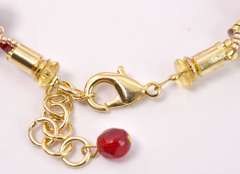 Fabulous Set of Italian Made, Hand Blown Art Glass and Gold Leaf Overlays Bracelet and Earrings