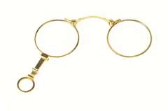 14K Yellow Gold Retractable Opera Glasses Ornate Steam Punk