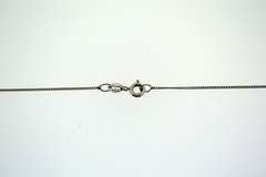 Sterling Silver White Topaz Solitaire Pendant With Chain