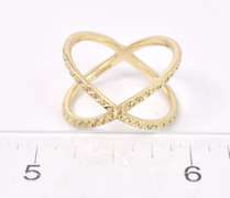 Cool X Profile Ring in 14K Yellow Gold
