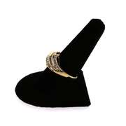 Contemporary Quintuple Channel Set 14k Gold Diamond Ring