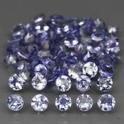 Glittering 4.86ct bright blue violet Tanzanite set