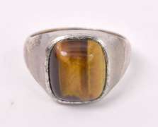 Tigers Eye Gemstone Ring in Sterling Silver
