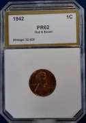1942 PR62 RB Lincoln Cent PCI