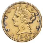 1847 Liberty Head Gold Love Token