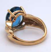 Eye Catching Blue Topaz Solitaire Ring