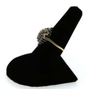 Masculine Three Stone Diamond Ring with 14 White and Yellow Gold