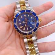 Men's Stainless Steel Diver Watch with Day Date