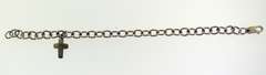 Sterling Silver Link Bracelet With Cross Charm